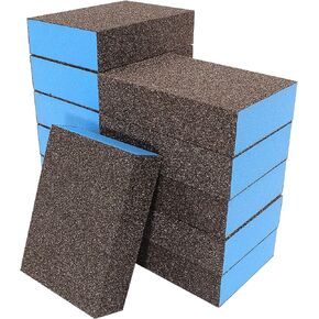 12Pcs Coarse Sanding Sponge 36 Grit, Wet Dry Sanding Block Sanding Sponge Metal Sandpaper Blocks for Drywall Wood Plastic Metal Furniture