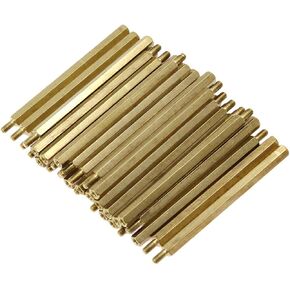 Augiimor 30Pcs Male to Female Brass Hex Standoff M3 x 40mm + 6mm Hexagonal Copper Column Male Female Thread Spacer Standoff Screw for Electronic Machine in Kuwait