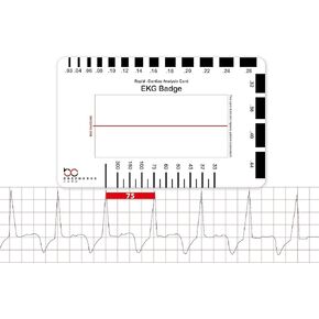 بطاقة شارة EKG PVC - تفسر بدقة شرائط إيقاع ECG/EKG و12 رصاصًا لتخطيط كهربية القلب بدون فرجار EKG - للممرضة التابعة لهيئة الخدمات الصحية الوطنية أو أي شخص في مجال الرعاية الصحية! in Kuwait