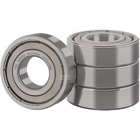 XiKe 4 Pcs 6202ZZ Double Metal Seal Bearings 15x35x11mm, Pre-Lubricated and Stable Performance and Cost Effective, Deep Groove Ball Bearings.