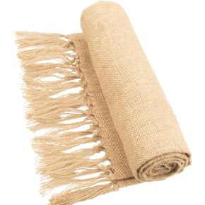 12in X 30foot(10yard) Burlap Table Runner, Burlap Roll Fabric for Wedding, Party Table Decorations, Boho Décor - Natural Rustic Jute Burlap Runner for Table in Saudi Arabia
