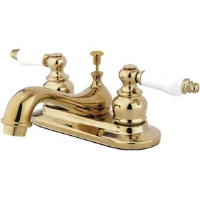 Kingston Brass KB602B Centerset Lavatory Faucet, Polished Brass