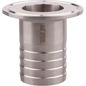 DERNORD 2" Tri Clamp to 1" Hose Barbed Adapter SUS304 Sanitary Hose Barb Pipe Fitting (1 Inch Barb Hose)