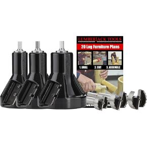 Lumberjack Tools 1", 1-1/2" & 2" Commercial Master Kit (CSK3), Black