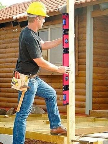 QYTOOL 28'' Folding Level, 5 Sections Multifunctional Level with Easy-Read 45°/90°/180° Level Bubbles, Measurement Tools for Carpenters Woodworkers Homes, Magnetic Level in Saudi Arabia