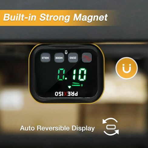 بريكسيسو مقياس زاوية مغناطيسي، مكتشف زاوية - رقمي الكتروني لمستوى المنقل، مقياس ميل مكعب زاوية للنجارة ومنشار الطاولة والبناء والبناء والآلات، شاشة باضاءة خلفية ساطعة 0-360 درجة in Kuwait