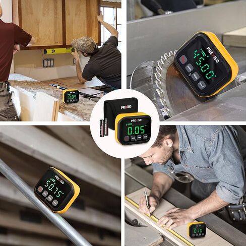 بريكسيسو مقياس زاوية مغناطيسي، مكتشف زاوية - رقمي الكتروني لمستوى المنقل، مقياس ميل مكعب زاوية للنجارة ومنشار الطاولة والبناء والبناء والآلات، شاشة باضاءة خلفية ساطعة 0-360 درجة in Kuwait