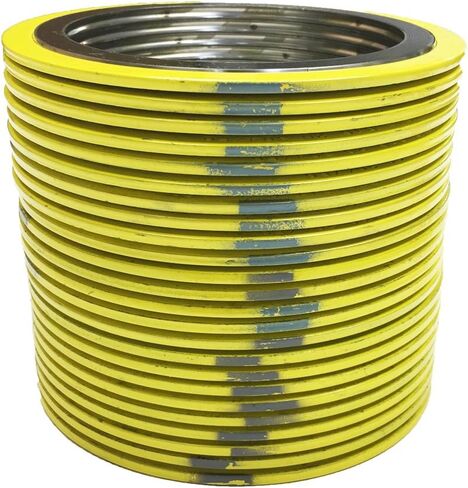 حشية جرح حلزونية SSI9000.500304GR600X24 مع حشو مرن لأنبوب 1/2 بوصة، فئة الضغط 600#، معرف 0.75 بوصة، 304 لفات من الفولاذ المقاوم للصدأ/الجرافيت/الحلقة الخارجية من الفولاذ الكربوني (عبوة من 24 قطعة) in Kuwait