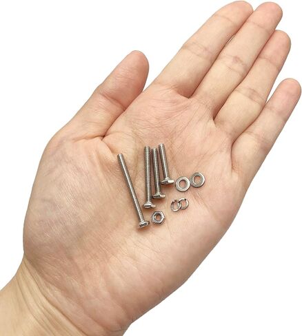 ECKJ M3 مسامير رأس سداسية من الفولاذ المقاوم للصدأ وصواميل وصواميل وغسالات زنبركية مسطحة مجموعة متنوعة 400 قطعة (100 مجموعة) براغي غطاء سداسية مترية، ملولبة بالكامل، محرك سداسي خارجي 4 أطوال (16/20/25/30 مم) in Kuwait