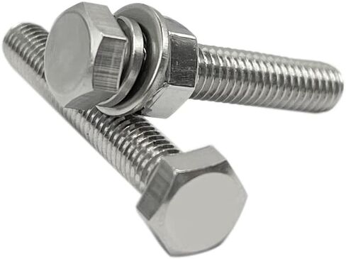 ECKJ M3 مسامير رأس سداسية من الفولاذ المقاوم للصدأ وصواميل وصواميل وغسالات زنبركية مسطحة مجموعة متنوعة 400 قطعة (100 مجموعة) براغي غطاء سداسية مترية، ملولبة بالكامل، محرك سداسي خارجي 4 أطوال (16/20/25/30 مم) in Kuwait