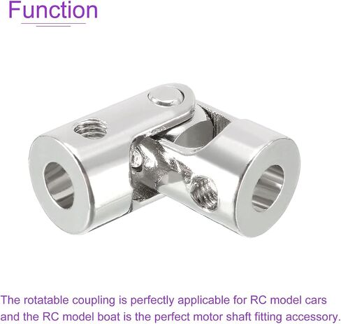 DMiotech 2 Pack 4mm to 4mm Inner Dia Rotatable Universal Steering Shaft U Joint Coupler L23 x D9 Coupler Connector W Screw for 3D Printer, CNC Machine in Saudi Arabia