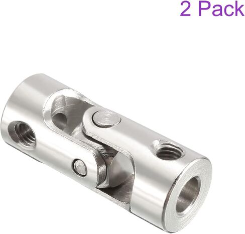 DMiotech 2 Pack 4mm to 4mm Inner Dia Rotatable Universal Steering Shaft U Joint Coupler L23 x D9 Coupler Connector W Screw for 3D Printer, CNC Machine in Saudi Arabia