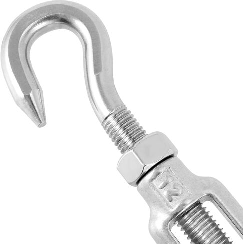 FUNSUEI 3 Pack M12 Stainless Steel Hook & Hook Turnbuckle, Heavy Duty Hook & Hook Turnbuckle for Tensioning Wire Rope, Rope, Chain in Saudi Arabia