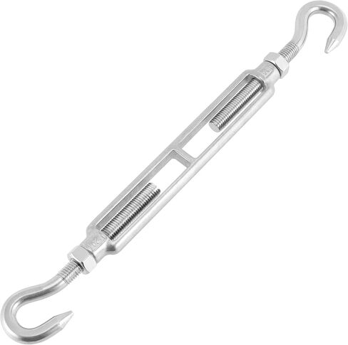FUNSUEI 3 Pack M12 Stainless Steel Hook & Hook Turnbuckle, Heavy Duty Hook & Hook Turnbuckle for Tensioning Wire Rope, Rope, Chain in Saudi Arabia