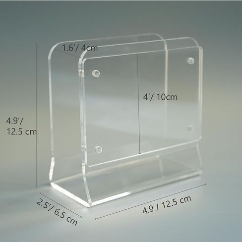 Acrylic Transparent Multifunction Tabletop Napkin Holder With Magnet Menu/Note Board For Table, Space Saving Tissue Dispenser in Saudi Arabia