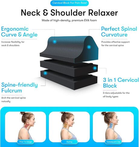 Cervical Traction Orthotic Chiropractic Neck Alignment Device for Spinal Curve Tension Stretching Forward Head Posture Pain Relief and Physical Therapy (Lilac) in Saudi Arabia