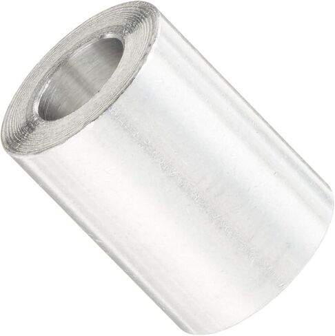 Small Parts 370810RSA Round Spacer, Aluminum, Plain Finish, #10 Screw Size, 3/8" OD, 0.192" ID, 1/2" Length (Pack of 10) in Saudi Arabia