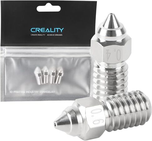 مجموعة فوهات الطابعات ثلاثية الأبعاد الرسمية Creality Ender 5 S1، مجموعة فوهات من سبائك النحاس مع قطعتين فوهة 0.4 مم و2 قطعة فوهة 0.6 مم لطابعة Ender 7 ثلاثية الأبعاد ومجموعة Spider 1.0 Hotend in Kuwait