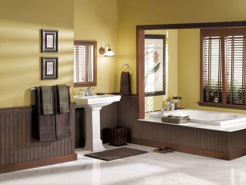 موين برانتفورد مجموعة أدوات تقليم صنبور حوض الحمام بمقبضين من النيكل المصقول، صنبور الحمام التقليدي لأحواض الاستحمام ذات الثلاث فتحات (يتطلب صمام)، T6620BN، 0.5 in Kuwait