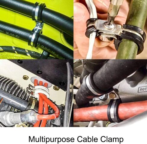 مشابك أسلاك مطاطية من الفولاذ المقاوم للصدأ مع مشبك كابل من توهيا، مشابك أنابيب مبطنة مطاطية، مشابك معدنية in Kuwait