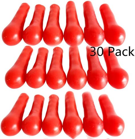 لمبة مطاطية قطارة من بايبيت دروبر حمراء لمصباح مطاطي بكرات شفط مطاطي، مناسبة ل3 مل 5 مل 10 مل 15 مل 20 مل ماصات 30 عبوة in Kuwait