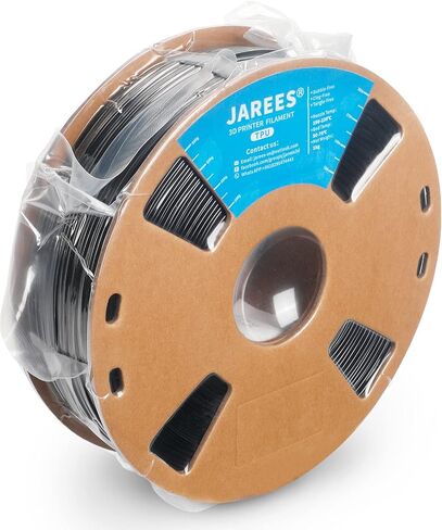 JAREES Petg Filament 1.75، متانة سوداء محسنة Petg فراغ مختومة، بكرة 3 كجم تلتصق جيدًا بخيوط طباعة ثلاثية الأبعاد خالية من التشابك، دقة الأبعاد 1.75 مم ± 0.02 مم تناسب معظم طابعات FDM in Kuwait