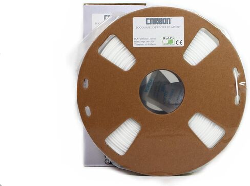 ECO - خيوط طابعة ثلاثية الأبعاد معتمدة من فئة PLA+ - علامة تجارية كربونية - آمنة للطعام ومتوافقة مع إدارة الغذاء والدواء الأمريكية، 1.75 مم، 1 كجم، الدقة: +/- 0.02 (شفاف) in Kuwait