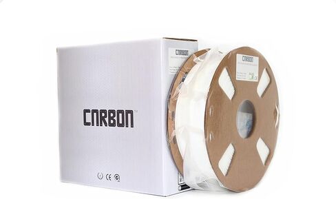 ECO - خيوط طابعة ثلاثية الأبعاد معتمدة من فئة PLA+ - علامة تجارية كربونية - آمنة للطعام ومتوافقة مع إدارة الغذاء والدواء الأمريكية، 1.75 مم، 1 كجم، الدقة: +/- 0.02 (شفاف) in Kuwait