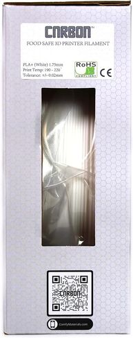 ECO - خيوط طابعة ثلاثية الأبعاد معتمدة من فئة PLA+ - علامة تجارية كربونية - آمنة للطعام ومتوافقة مع إدارة الغذاء والدواء الأمريكية، 1.75 مم، 1 كجم، الدقة: +/- 0.02 (شفاف) in Kuwait