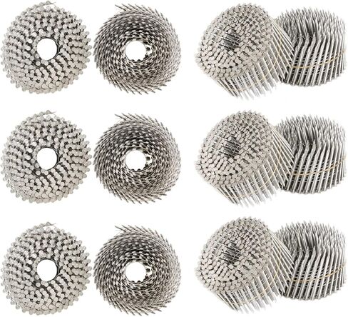 Timunr 3600 Count Siding Nails Full Round Head Wire Collated 15-Degree 2-1/2 Inch x .090 Inch 304 Stainless Steel Coil Siding Nail in Saudi Arabia