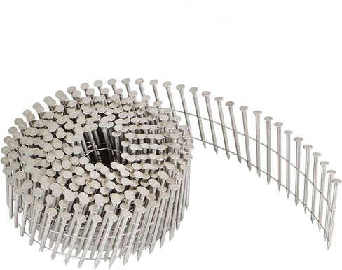 Timunr 3600 Count Siding Nails Full Round Head Wire Collated 15-Degree 2-1/2 Inch x .090 Inch 304 Stainless Steel Coil Siding Nail in Saudi Arabia