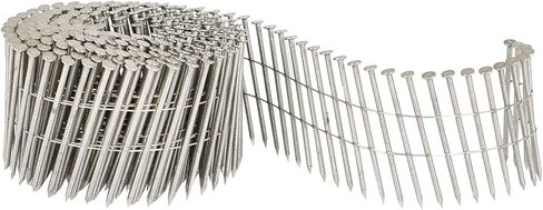 Timunr 3600 Count Siding Nails Full Round Head Wire Collated 15-Degree 2-1/2 Inch x .090 Inch 304 Stainless Steel Coil Siding Nail in Saudi Arabia