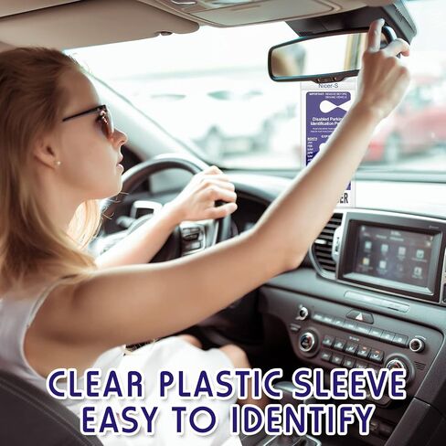 6 Pieces Handicap Parking Placard Holder Transparent PVC Disabled Parking Permit Placard Protectors 11.8 x 5 Inch Handicap Card Holder Placard Protective Holder Cover with Large Hanger (6 Pieces) in Saudi Arabia