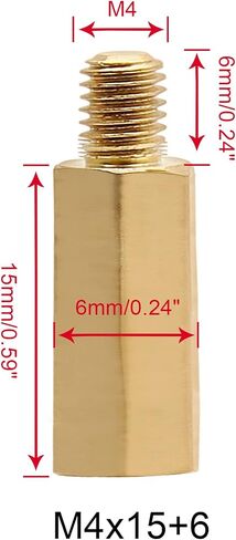 Augiimor 30 قطعة من الذكور إلى الإناث النحاس عرافة المواجهة M3 x 40 مللي متر + 6 مللي متر عمود النحاس سداسية ذكر أنثى الموضوع فاصل المواجهة المسمار للآلة الإلكترونية in Kuwait