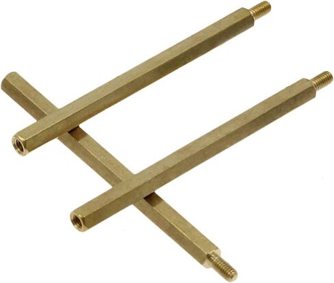 Augiimor 30Pcs Male to Female Brass Hex Standoff M3 x 40mm + 6mm Hexagonal Copper Column Male Female Thread Spacer Standoff Screw for Electronic Machine in Kuwait