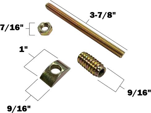 مجموعة أدوات تركيب حاجز السرير المكونة من 8 قطع تتضمن مسامير ملولبة وإدراج وصواميل وغسالات هلالية in Kuwait