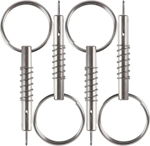 4 Pcs Quick Release Pin w/Drop Cam & Spring, Diameter 1/4"(6.3mm), Usable Length 1.3"(33mm), Overall Length 2"(51mm), Full 316 Stainless Steel, Bimini Top Pin, Marine Hardware in Saudi Arabia