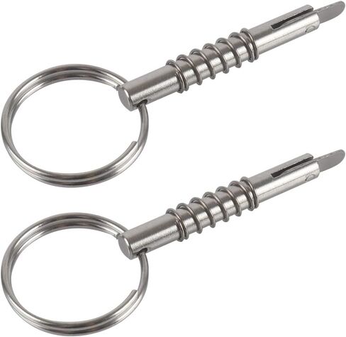 4 Pcs Quick Release Pin w/Drop Cam & Spring, Diameter 1/4"(6.3mm), Usable Length 1.3"(33mm), Overall Length 2"(51mm), Full 316 Stainless Steel, Bimini Top Pin, Marine Hardware in Saudi Arabia