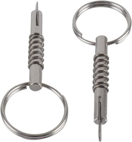 4 Pcs Quick Release Pin w/Drop Cam & Spring, Diameter 1/4"(6.3mm), Usable Length 1.3"(33mm), Overall Length 2"(51mm), Full 316 Stainless Steel, Bimini Top Pin, Marine Hardware in Saudi Arabia