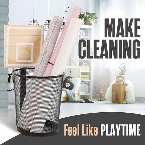 سلة مهملات كرة السلة من هاوابلز، سلة مهملات دائرية، سلة مهملات كرة سلة المهملات، 19 بوصة × 10 بوصة، بني، خشب، سلة المهملات، سلات المهملات ذات حافة غرفة نوم الأولاد، غرفة الأطفال، لوحة خلفية صغيرة مع شبكة، أطواق هدف ورقية in Kuwait