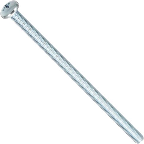 برغي لآلة رأس من الفولاذ، مطلي بالزنك، يتوافق مع ASME B18. 6.3، #2 Phillips Drive، #10-32 مقاس الخيط، 3-1/2 بوصة طول، مطرز بالكامل، مستورد (عبوة من 25) in Kuwait