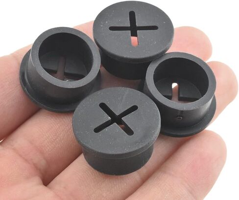 HAHIYO 4Pcs 0.8Inch/20mm Yellow Flexible Rubber Desk Grommet Wire Grommet Cable Management Cord Hole Cover Desk Wire Hole Insert Wire Organizer for Computer Office Home School Equipment Systems in Kuwait