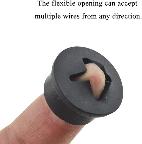 HAHIYO 4Pcs 0.8Inch/20mm Yellow Flexible Rubber Desk Grommet Wire Grommet Cable Management Cord Hole Cover Desk Wire Hole Insert Wire Organizer for Computer Office Home School Equipment Systems in Kuwait