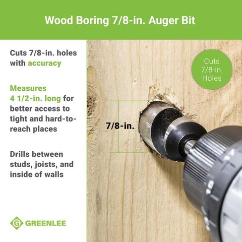 Greenlee - Bit، Auger، تغيير سريع 3/4A، صناعة الثقوب (60A-3/4) in Kuwait
