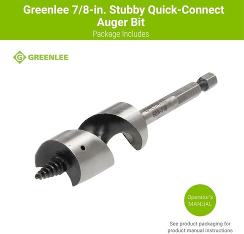 Greenlee - Bit، Auger، تغيير سريع 3/4A، صناعة الثقوب (60A-3/4) in Kuwait