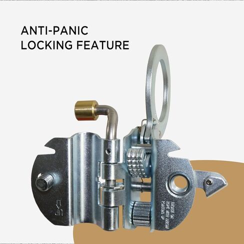 AFP Self-Locking Rope Grab with 2.25 inch Connecting Eye, Used with 5/8’’ Lifeline Rope, for Construction, Climbing, Fall-Protection, 310 lb. Capacity (OSHA/ANSI Compliant) Silver in Kuwait