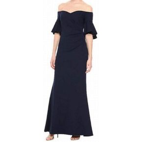 Calvin Klein Womens Ruffled Long Evening Dress in Saudi Arabia