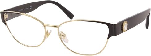 Versace Women's VE1267B 1433 Gold/Black Full Rim Eyeglasses Optical Frame 55mm in Saudi Arabia