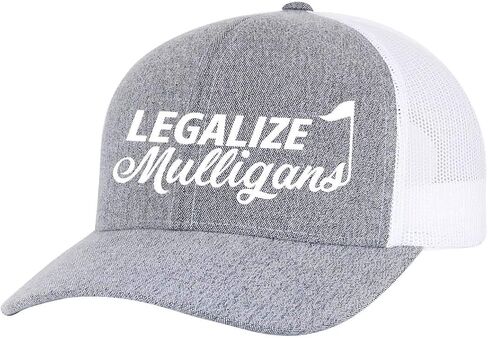 Trenz Shirt Company Funny Golf Legalize Mulligans Men's Embroidered Mesh Back Trucker Hat in Kuwait