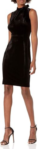 Calvin Klein Women's Sleeveless Seamed Sheath with Tie Neck in Saudi Arabia